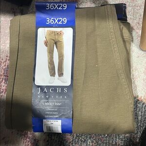 Jachs Men's Khaki 5 Pocket Chinos